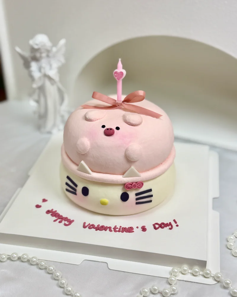 4寸加高猪猪kitty 蛋糕
